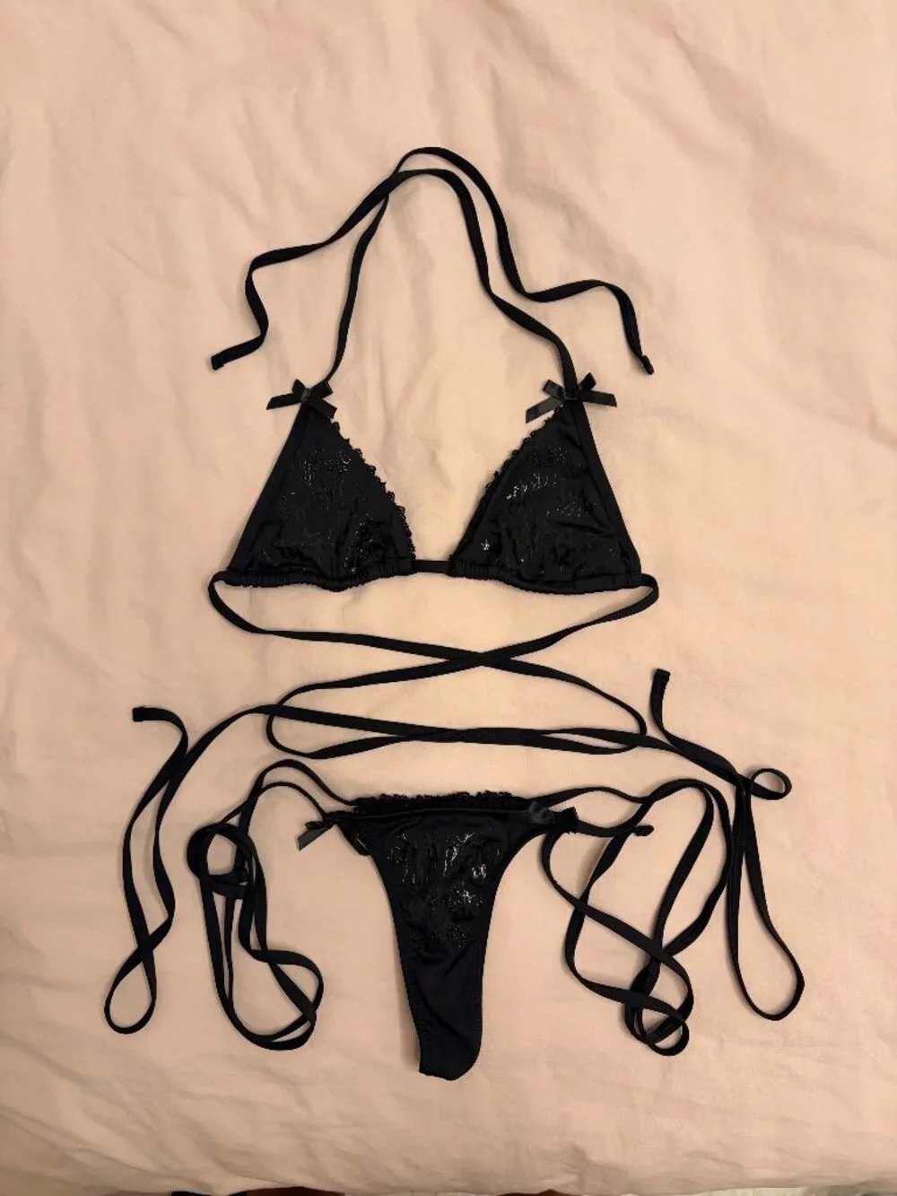 Named Collective Bad Romance Black Bikini Set S/M NWOT